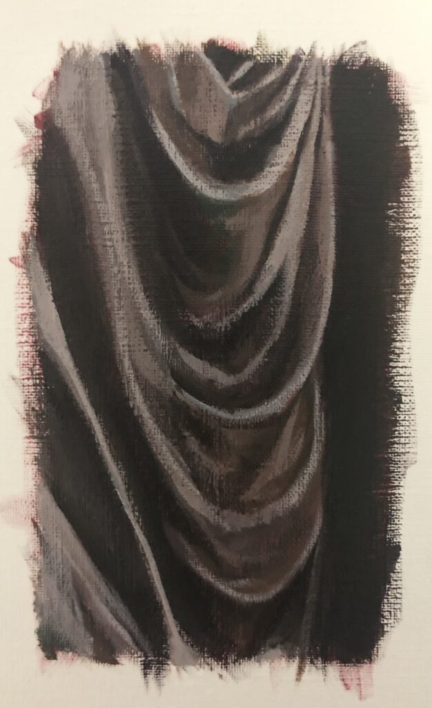 Acrylic Paint Study of Drapery