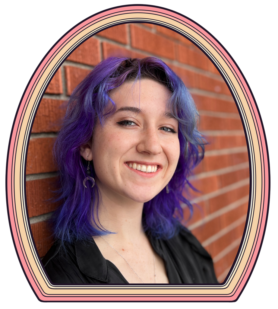 Rachel smiling at the camera